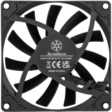 Ventola per case Silverstone air slimmer 90 (nera, 92 x 92 x 15 mm, pwm)