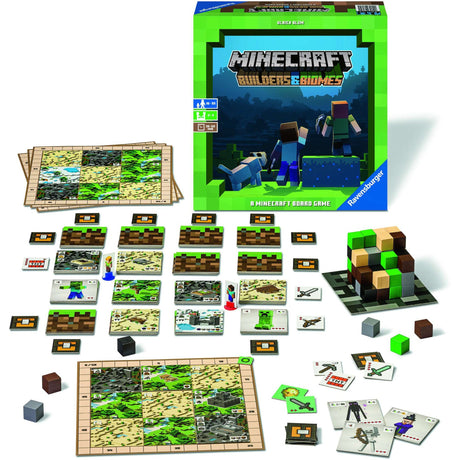 Gioco da tavolo Ravensburger Minecraft builders biomes (multilingue, 2 - 4 giocatori, 30 - 60 minuti, da 10 anni)