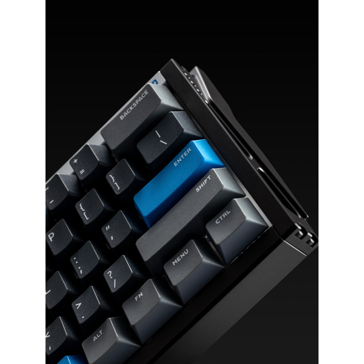 Tastiera da gioco con interruttore magnetico Iqunix ez60 (nera, layout USA (qwerty), gateron star trail, 60%, rgb, copritasti double shot pbt)
