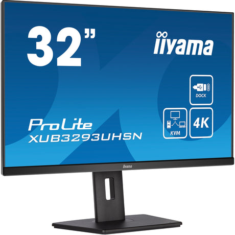 Monitor Iiyama Prolite xub3293uhsn-b5 31,5 4K UHD (nero, HDMI, porta display, 2x USB-A, USB-C, RJ-45)