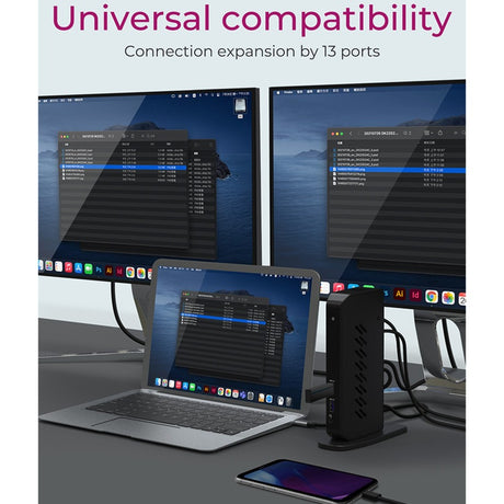 Docking station Icy box ib-dk2252ac (nero, USB-A, HDMI, porta display)
