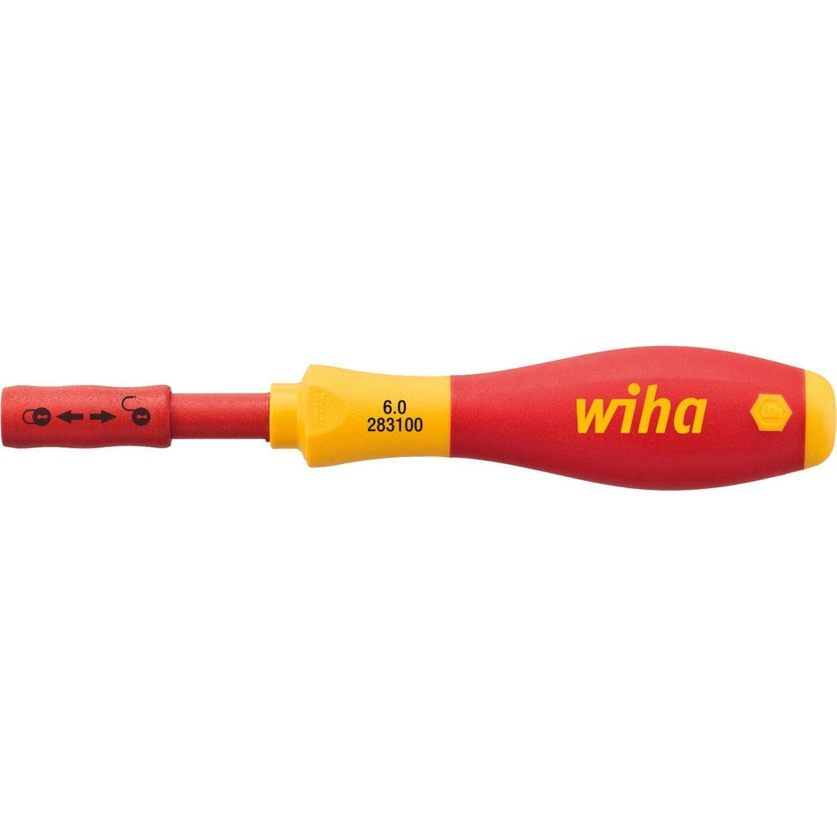 Cacciavite Wiha con portainserti softfinish electric slimvario (rosso giallo)