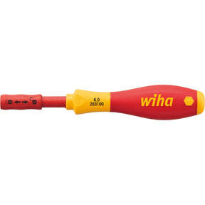 Cacciavite Wiha con portainserti softfinish electric slimvario (rosso giallo)
