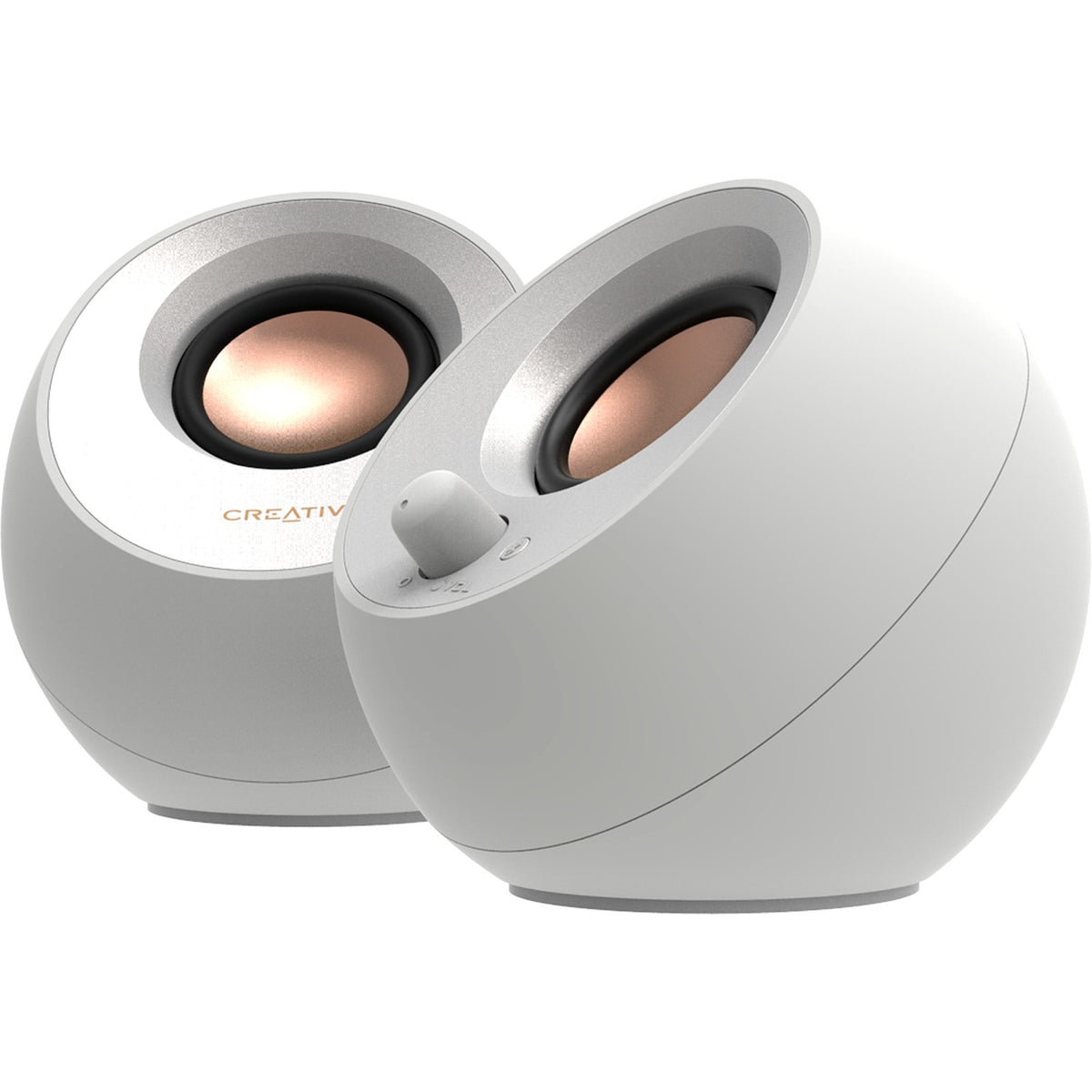 Altoparlante per PC Creative Pebble V3 (bianco, Bluetooth, USB-C, Aux)