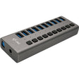 I-tec Hub di ricarica USB 3.0 10 porte + alimentatore Hub USB (nero)