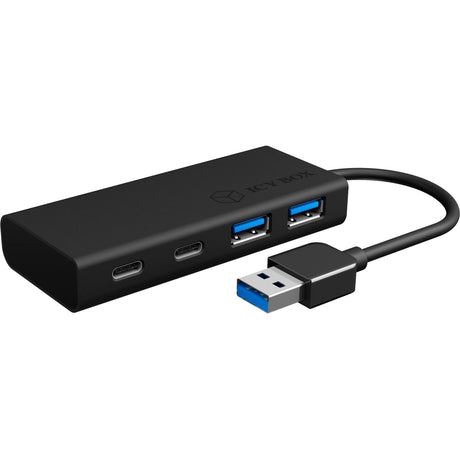Hub USB Icy box ib-hub1426-u3 (nero, 2x USB-A 3.2 (5 Gbit s), 2x USB-C 3.2 (5 Gbit s))