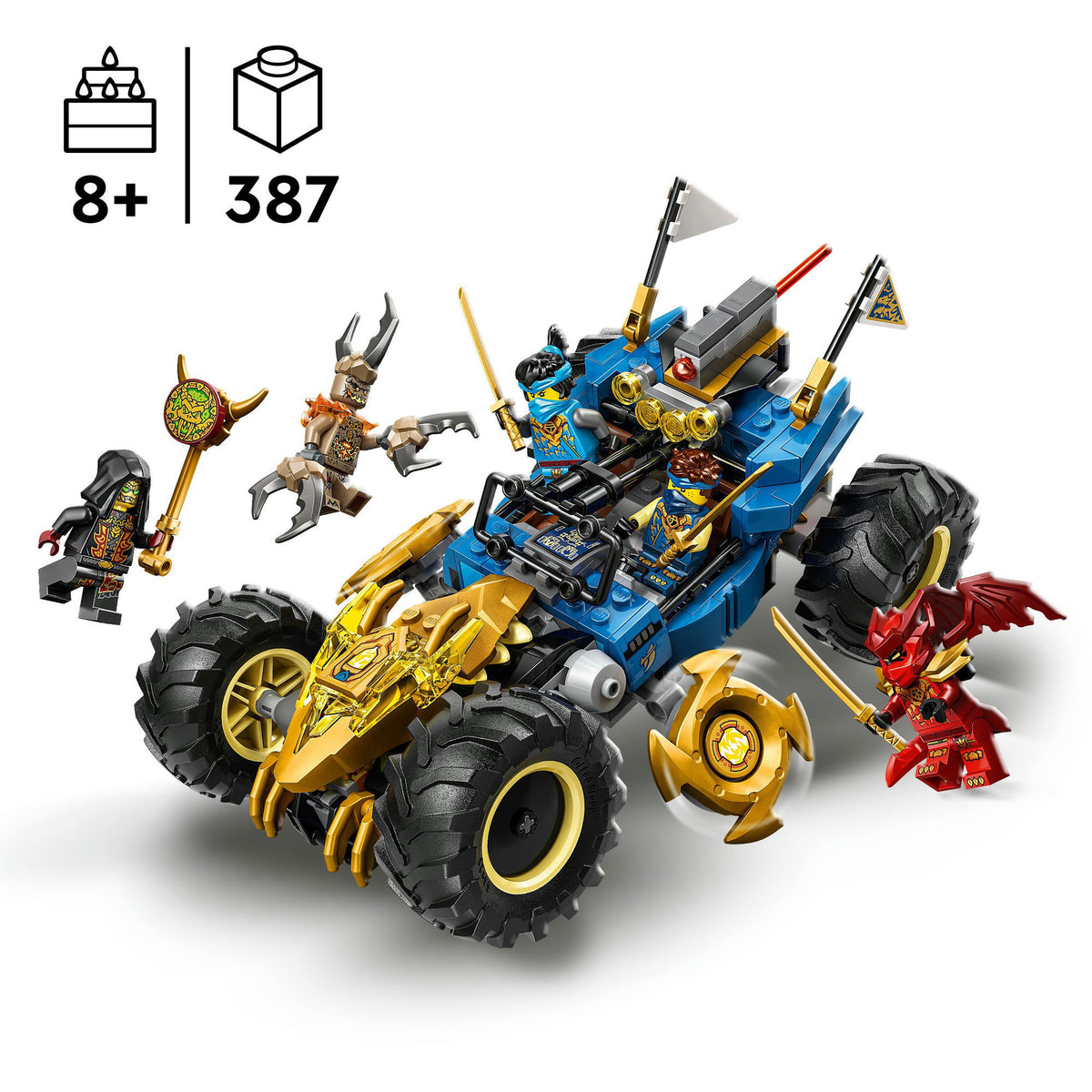 Lego Ninjago - Giocattolo costruibile per auto trasformabile di Jay (71856)