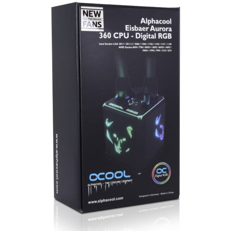 Alphacool eisbaer 360 aurora hpe raffreddamento ad acqua (nero)