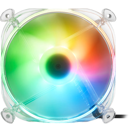 Ventola Sharkoon Shark Disc PWM RGB (trasparente, 120 x 120 x 25 mm)