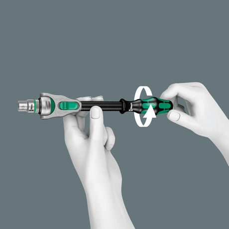 Wera Kraftform Compact Zyklop MS1 Metal Speed Cricchetto, 1 4 (nero verde, 2 pezzi)