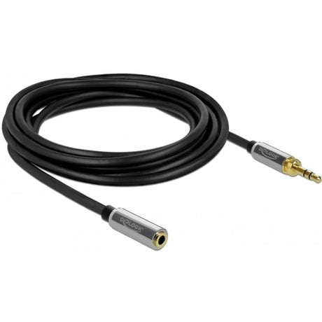 Delock cavo di prolunga jack stereo da 3,5 mm a 3 pin maschio > femmina (nero, 2 metri)