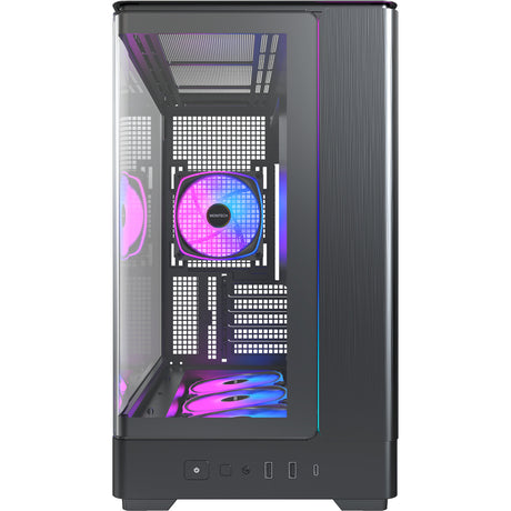 Custodia midi tower Montech king 15 pro (nera | 2x USB-A | 1x USB-C | RGB | finestra)