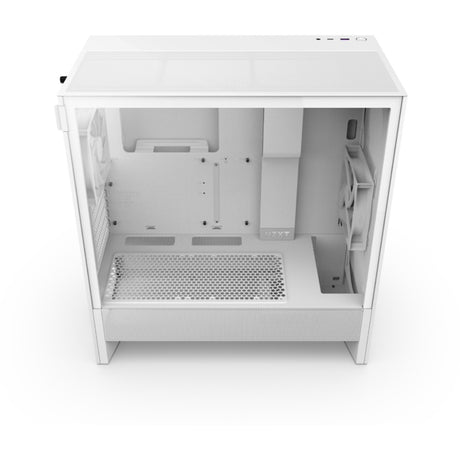 Custodia midi tower Nzxt h5 flow v2 (bianco | 1x USB-A | 1x USB-C | vetro temperato)
