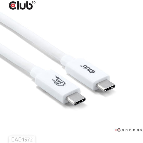Cavo Club 3D USB-C 80Gbps certificato 240W 8K 240Hz (bianco, 1,2 m)