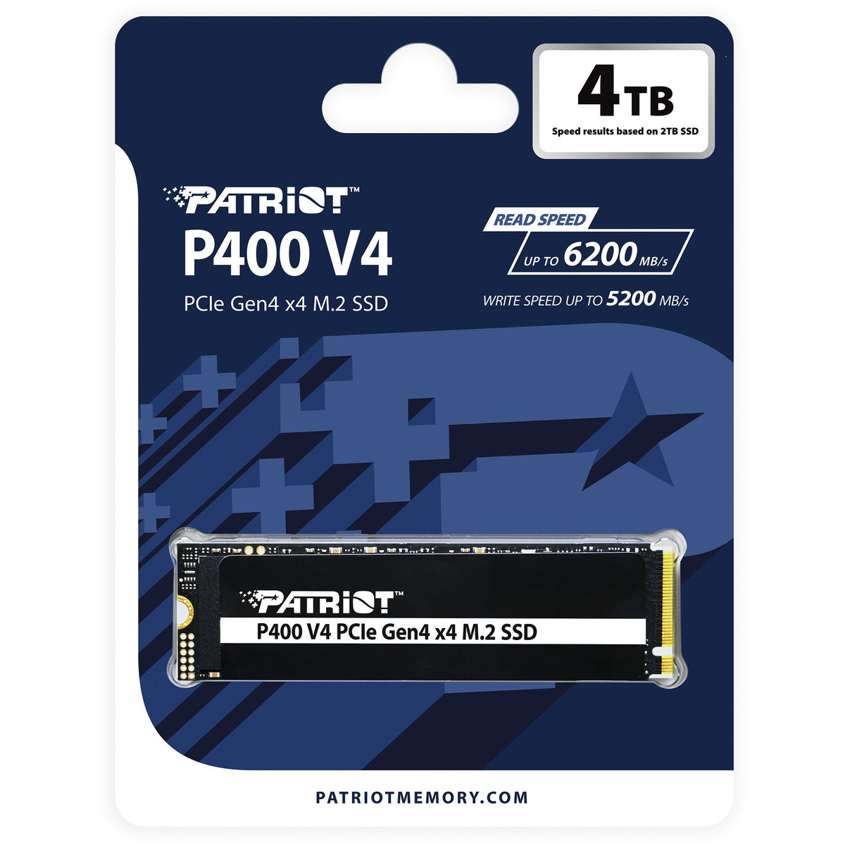 SSD Patriot p400 v4 da 4 tb (p400vp4tbm28h, pcie 4.0 x4, nvme 2.0, m.2 2280)