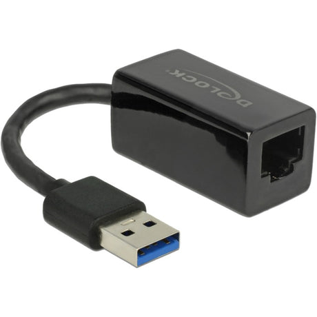 Delock superspeed USB-A (USB 3.1 Gen 1) maschio > Adattatore compatto Gigabit LAN 10 100 1000 Mbps (nero, 12,7 centimetri)