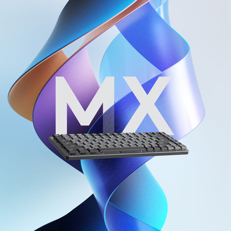 Mini tastiera meccanica Logitech MX (nera, layout internazionale USA (QWERTY), tattile GL, 80% (TKL), Bluetooth)