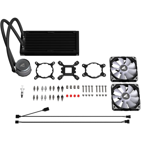 Raffreddamento ad acqua Sharkoon s80 rgb (nero, connettore ventola pwm a 4 pin)