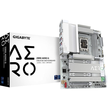 Scheda madre Gigabyte Z890 Aero G Socket 1851 (RAID, 2x LAN da 2,5 GB, Wi-Fi 7, BT, audio, ATX)