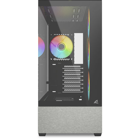 Custodia midi tower Sharkoon ak7 argb (nera | 2x USB-A | 1x USB-C | RGB | vetro temperato)