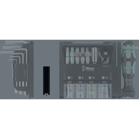 Set modulare Wera tool-check imperial 1, set di punte da 50 pezzi (nero verde)