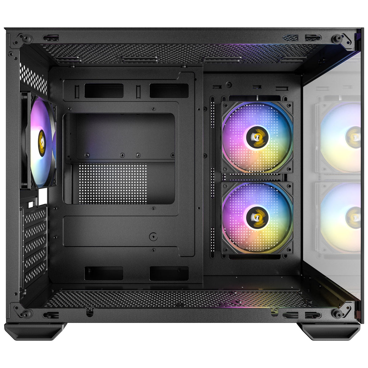 Custodia mini tower Antec cx600m argb (nera | 3x usb-a | vetro temperato)