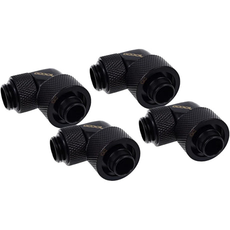Alphacool eiszapfen 16 Ugello a vite da 10 mm girevole a 90° attacco G1 4 (nero, 4 pezzi)