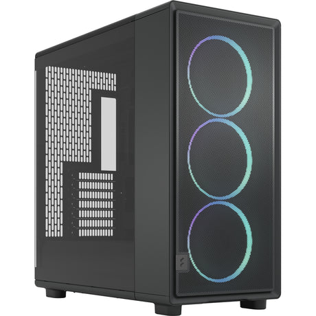 Fractal design epoch xl tg rgb midi tower custodia (nero | 2x usb-a | 1x usb-c | rgb | vetro temperato)