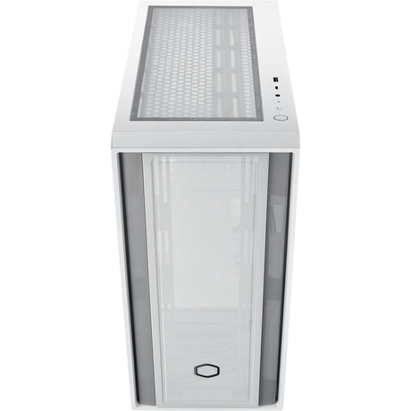 Custodia midi tower Cooler master masterbox 600 lite (bianco | 2x USB-A | 1x USB-C | RGB | vetro temperato)