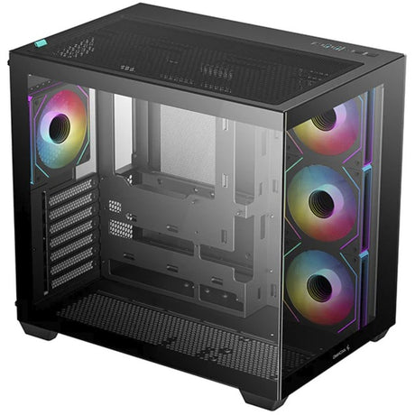 Custodia midi tower Deepcool CG530 4f (nero | 2x USB-A | 1x USB-C | RGB | vetro temperato)
