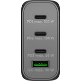 Caricabatterie rapido multiporta USB-C PD Goobay (100 W) (nero)