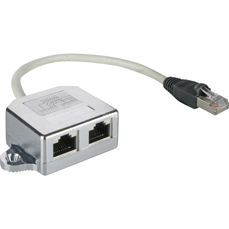 Adattatore Goobay splitter cavo rj45 cat.5 f utp t (argento, 2x rj45)