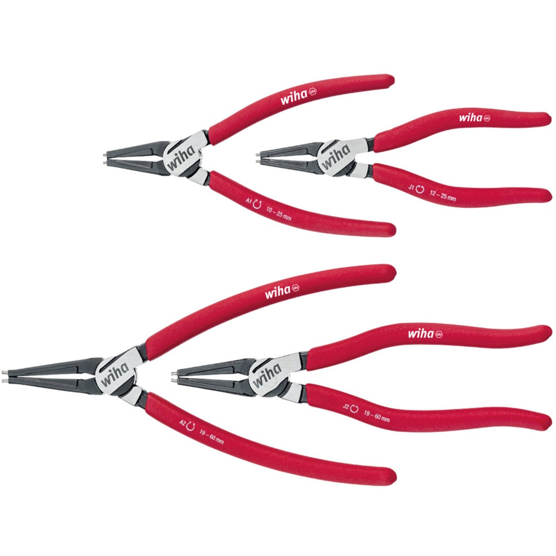 Set pinze Wiha Classic con punte magiche (rosso, pinza per anelli di sicurezza 4 pezzi)