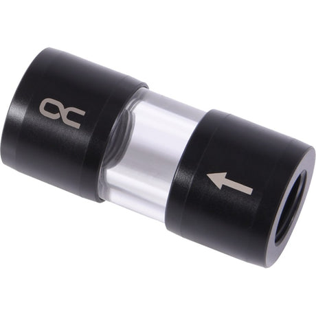 Alphacool eiszapfen filtro in linea acrilico acetalico g1 4 filettatura interna (nero trasparente)
