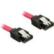 Cavo SATA Delock (rosso, 0,1 metri, 6 GB, dritto)