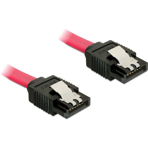 Cavo SATA Delock (rosso, 0,1 metri, 6 GB, dritto)
