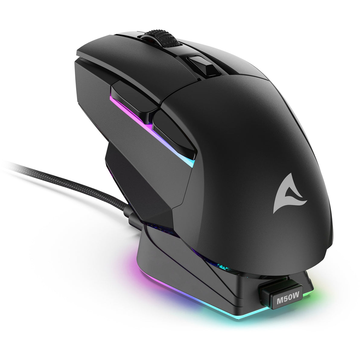 Mouse da gioco Sharkoon skiller sgm50w (nero, 400 - 6400 dpi, LED rgb)