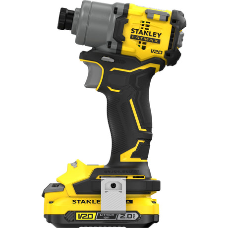 Avvitatore ad impulsi brushless Stanley v20 18v (giallo nero, custodia, 2 batterie e caricabatterie inclusi)