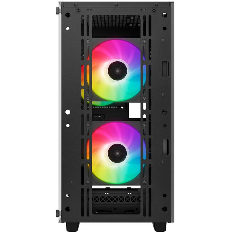 Custodia mini tower Deepcool CC360 ARGB (nera | 2x USB-A | RGB | vetro temperato)