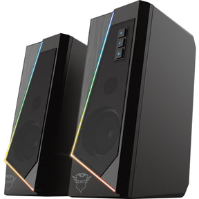 Trust GXT 609 Zoxa Set di altoparlanti illuminati RGB Altoparlante per PC (nero, LED RGB)