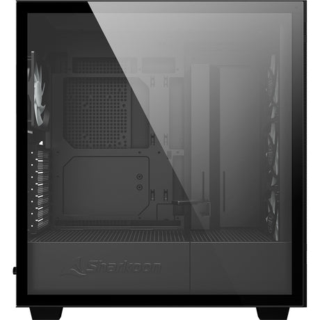 Custodia midi tower Sharkoon Rebel C50 nera RGB (nera | 2x USB-A | 1x USB-C | RGB | vetro temperato)
