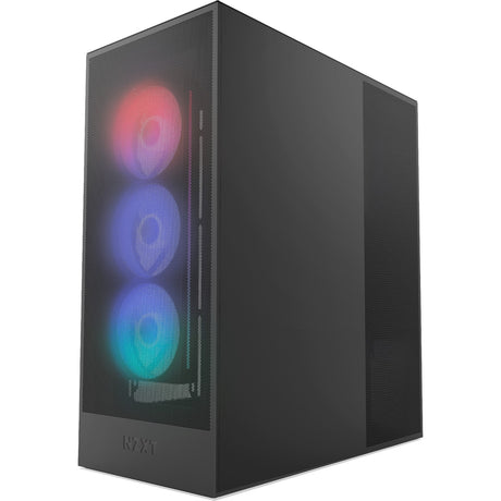 Custodia midi tower Nzxt h7 flow rgb (2024) (nera | 2x usb-a | 1x usb-c | rgb | vetro temperato)