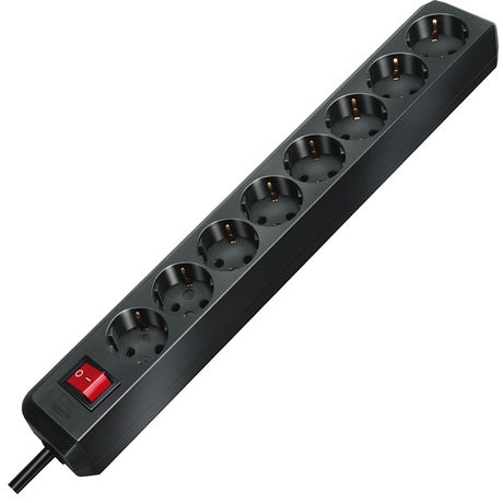 Presa Brennerstuhl eco-line con interruttore 8 vie nero 3m h05vv-f 3g1,5 - 1159300018