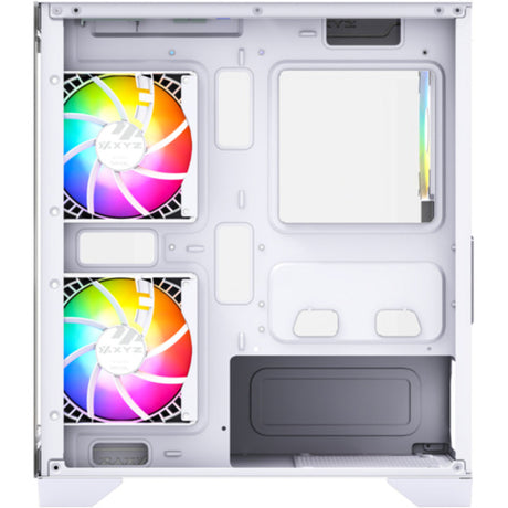 Custodia midi tower Xyz PC Gear Titanium View Lite (bianco | 2x USB-A | vetro temperato)