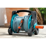 Portatubo classico Gardena 10 avvolgitubo completo (grigio turchese, 8010-20, 10 m)