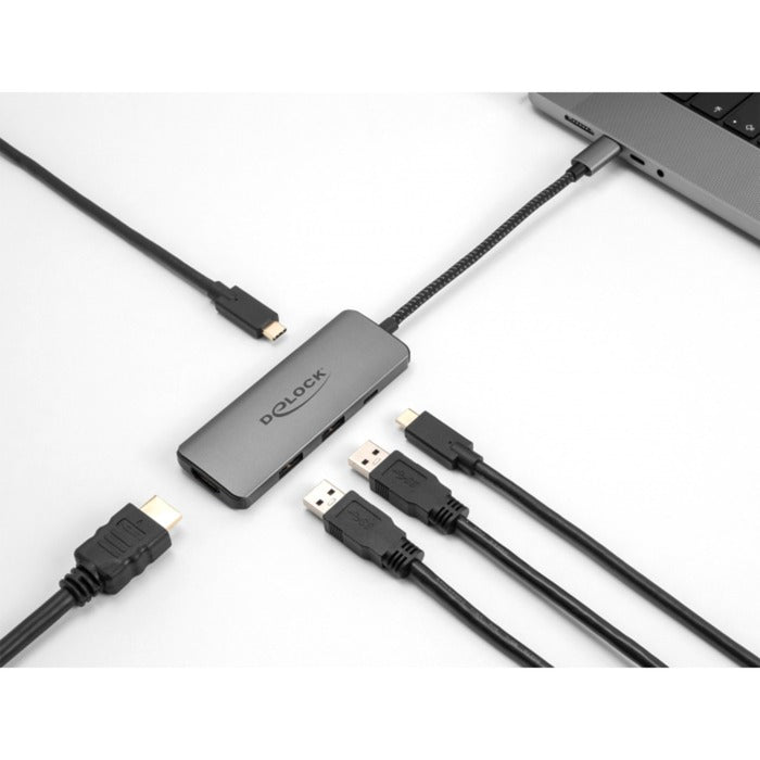 Delock Docking station USB Type-C 8k (grigio scuro, HDMI, USB, PD 3.0 100 W)