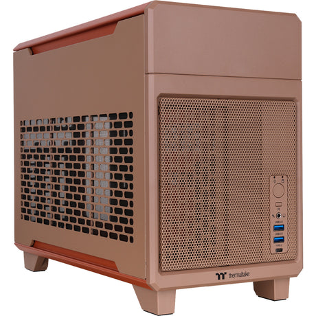 Custodia mini tower Thermaltake tr100 ghiaia sabbia (marrone chiaro | 2x USB-A | 1x USB-C)