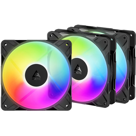 Ventole per case Arctic p12 pro reverse a-rgb (nere, 3 pezzi, 120 x 120 x 27 mm, pwm)