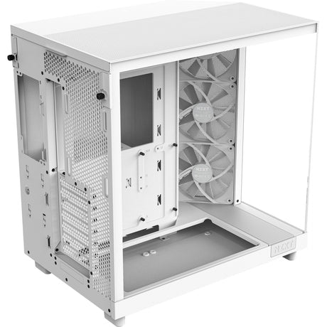 Custodia midi tower Nzxt h6 flow (bianco | 2x USB-A | 1x USB-C | vetro temperato)