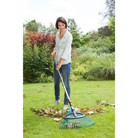 Rastrello per foglie regolabile in plastica Gardena combisystem (turchese, 3099-20)